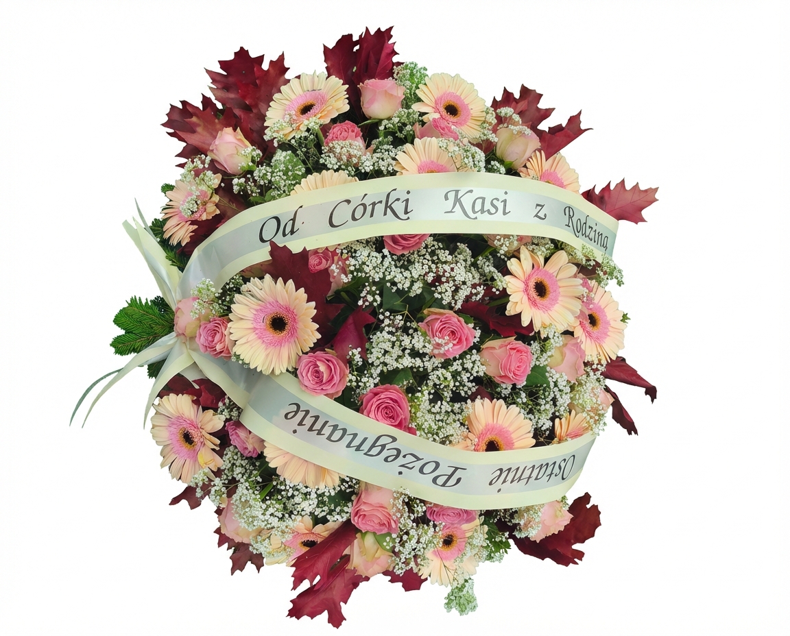 Wieniec Pastelowa opowieść - widok 2 - Wieniec pogrzebowy