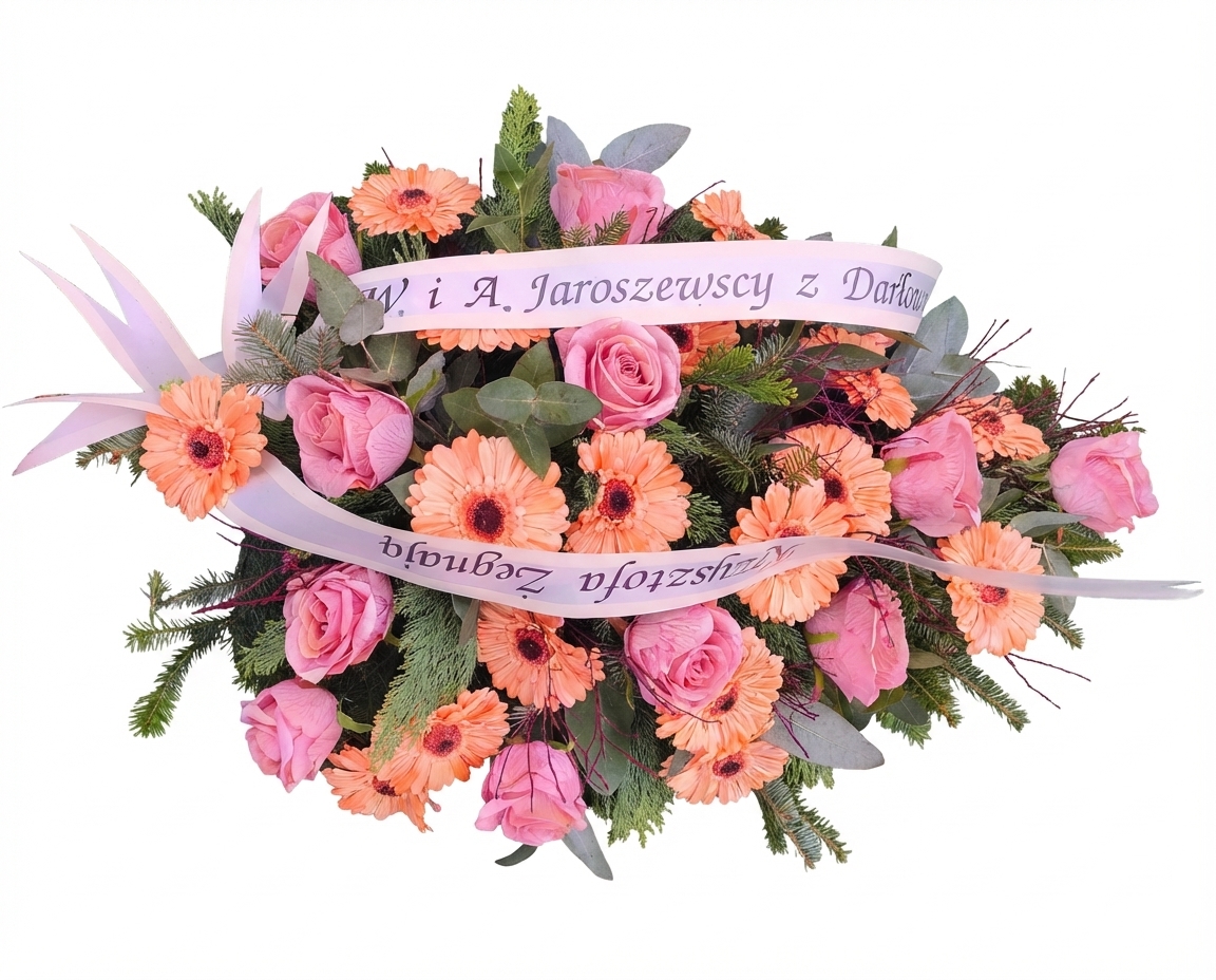 Palma z Róży i Gerbery  - widok 2 - Palmy do reki