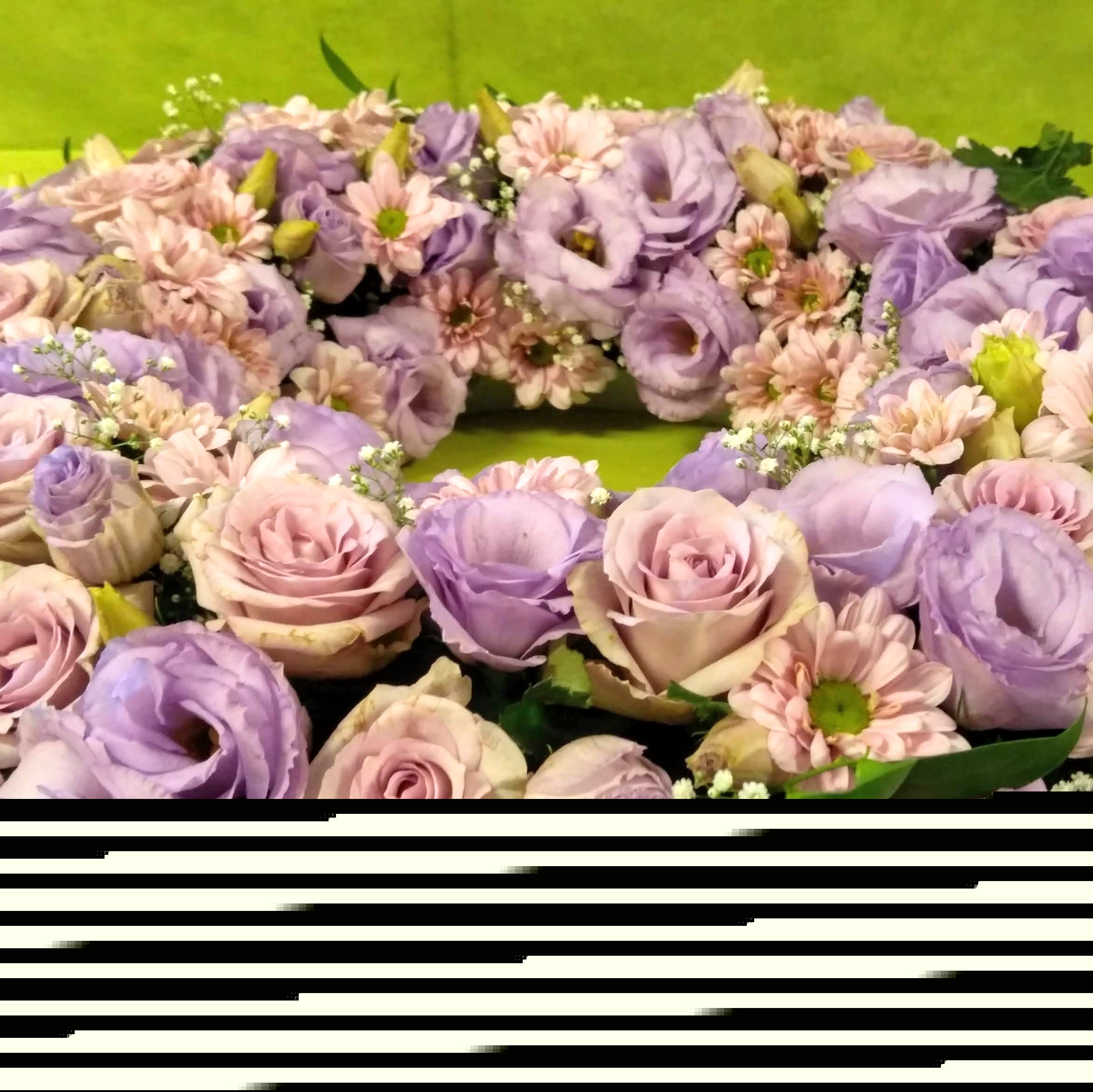 Wianek przy urnie Lawendowy mix - widok 3 - Dekoracja urny