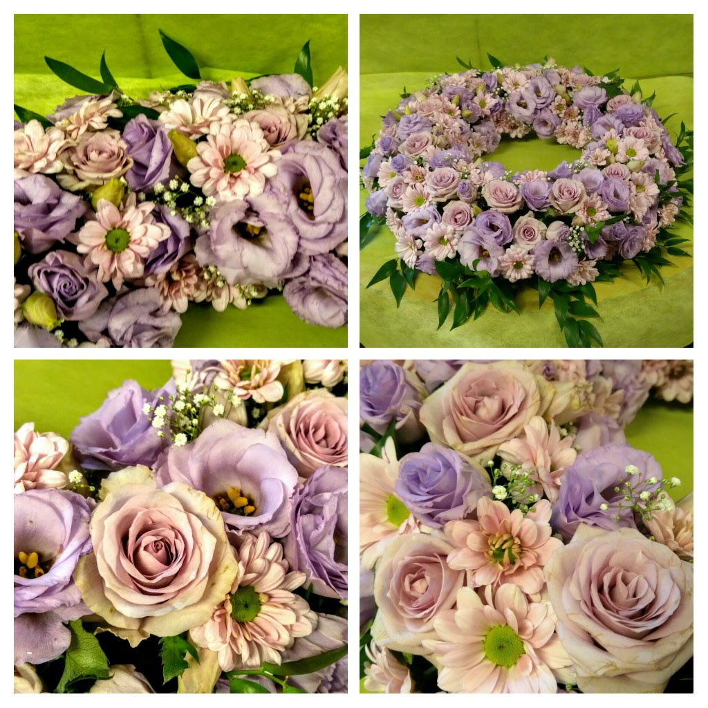 Wianek przy urnie Lawendowy mix - widok 2 - Dekoracja urny