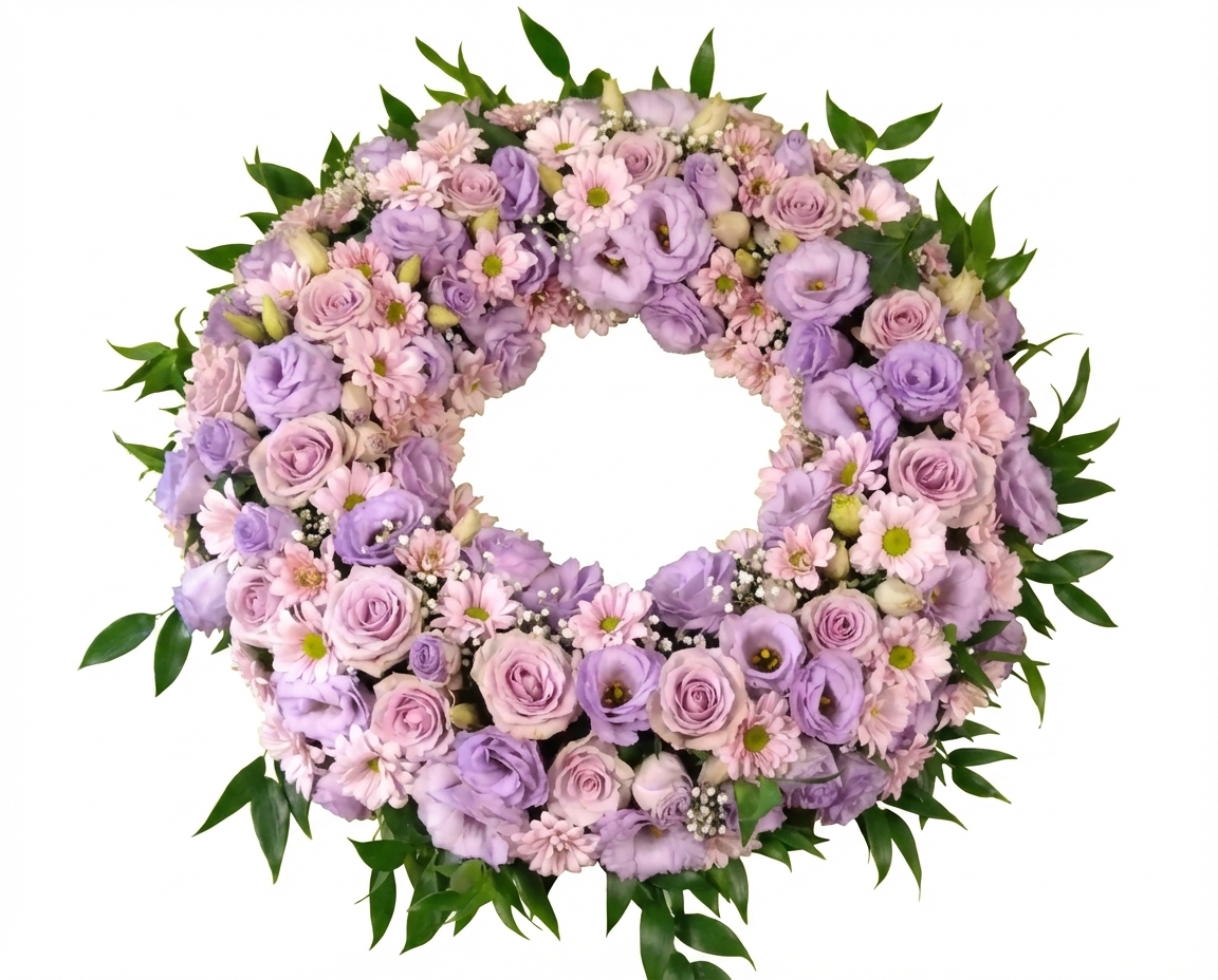 Wianek przy urnie Lawendowy mix - widok 4 - Dekoracja urny