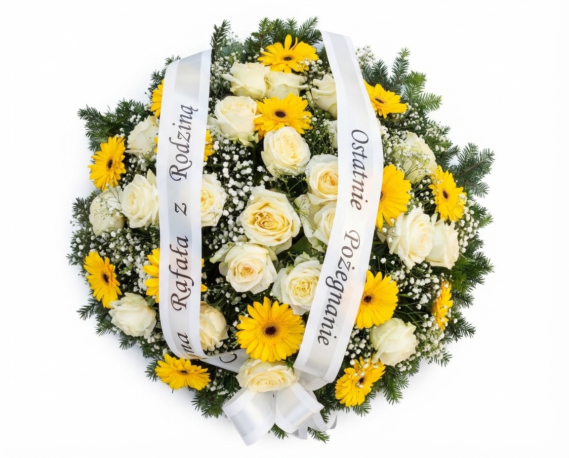 Gerber i Róża - widok 5 - Wieniec pogrzebowy