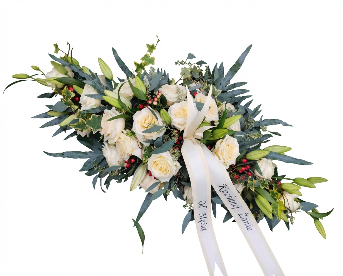 Lilia, Róża i egzotyczne dodatki - widok 6 - Kwiaty na trumnę